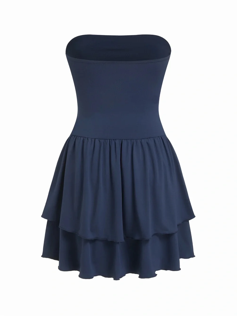 Cider Bandeau Ruched High Stretch Mini Dress